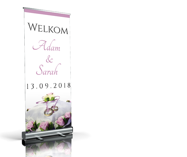 Welkomstbord - 2 roses rings welkomstbord