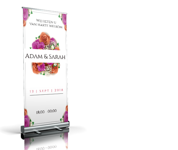 Welkomstbord - Aster welkomstbord