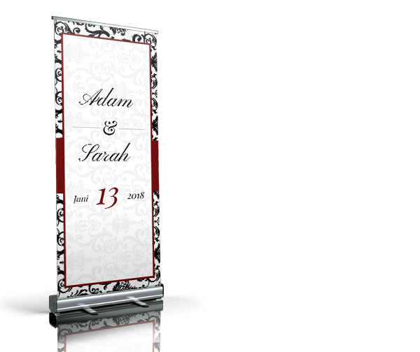 Welkomstbord - Black& Red welkomstbord