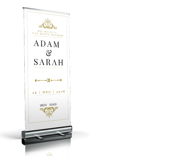 Welkomstbord - Flat Banner welkomstbord
