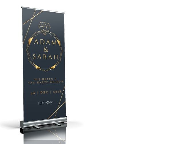 Welkomstbord - Geomatric Diamond welkomstbord