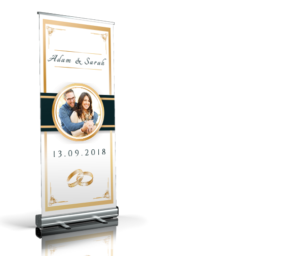 Welkomstbord - Golden photo frame welkomstbord