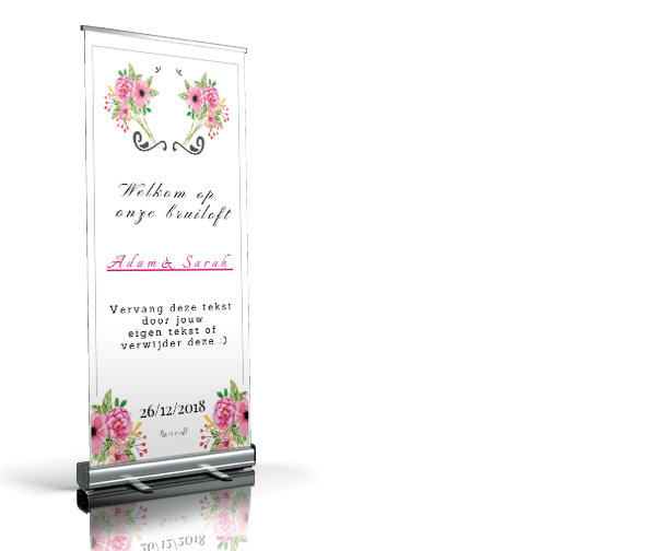 Welkomstbord - Pink Vintage welkomstbord