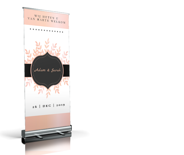 Welkomstbord - Pink Leaves welkomstbord