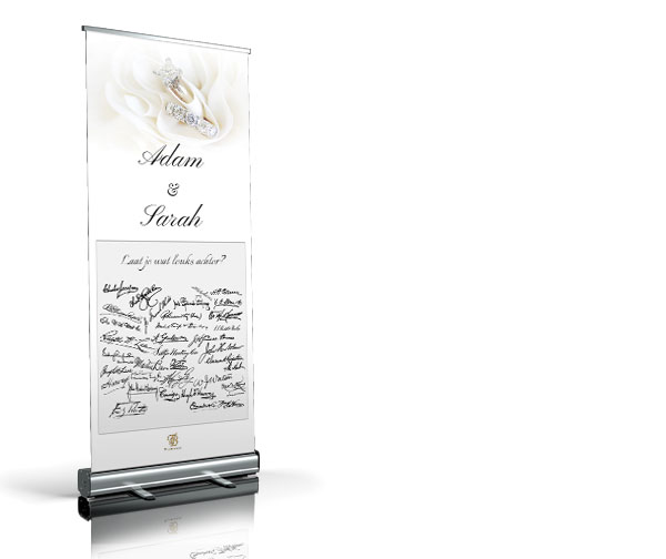 Signature banner (schrijven op banner) welkomstbord Signature banner (schrijven op banner) welkomstbord