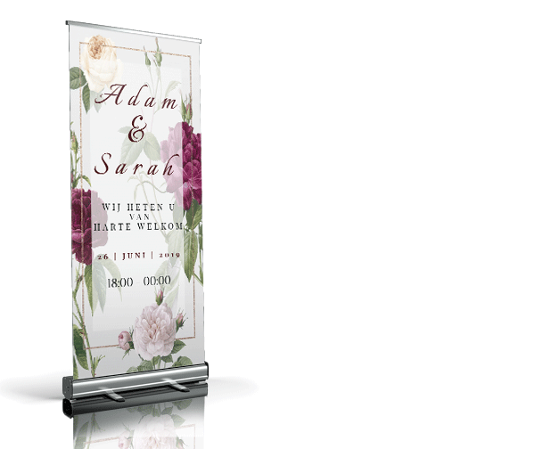 Welkomstbord - Overall flower welkomstbord