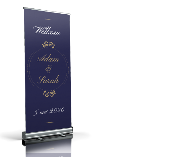 Welkomstbord - Darkblue Cirkle welkomstbord