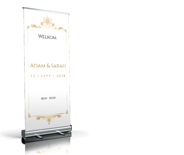 Welkomstbord - Simple gold welkomstbord