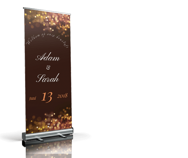 Welkomstbord - Golden rain welkomstbord