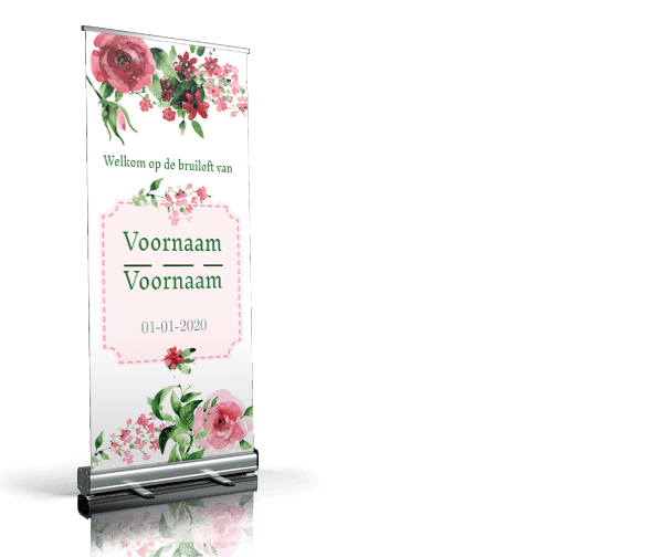 Welkomstbord - Red Flowers welkomstbord