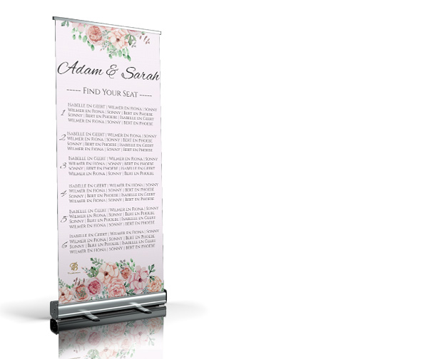 Table Seats welkomstbord Table Seats welkomstbord