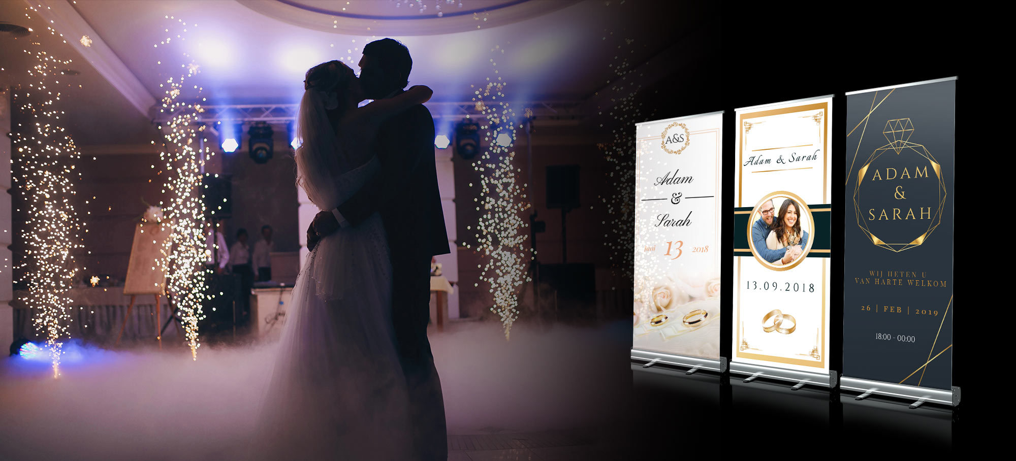 Flat wedding welkomstbord Flat wedding welkomstbord